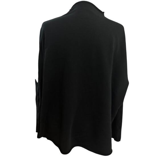 Frank & Eileen “Effie” Funnel Neck Capelet – Black Cotton – Made in USA-L/XL - Picture 3 of 7